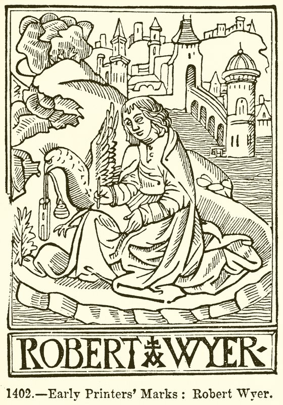 Early Printers Marks: Robert Wyer by English School