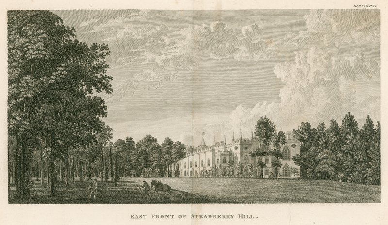 East front of Strawberry Hill, Twickenham, London by English School