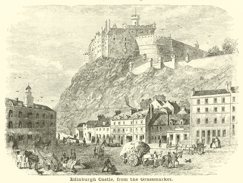 Edinburgh Castle, from the Grassmarket by English School
