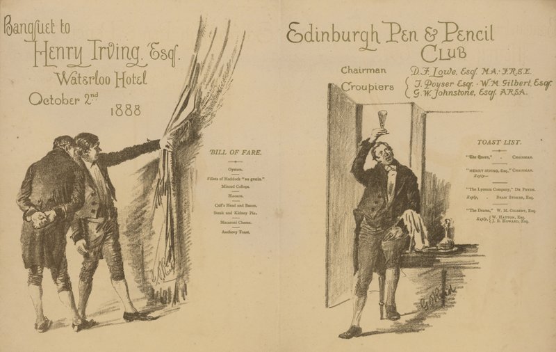 Edinburgh Pen and Pencil Club: Banquet to Henry Irving by English School