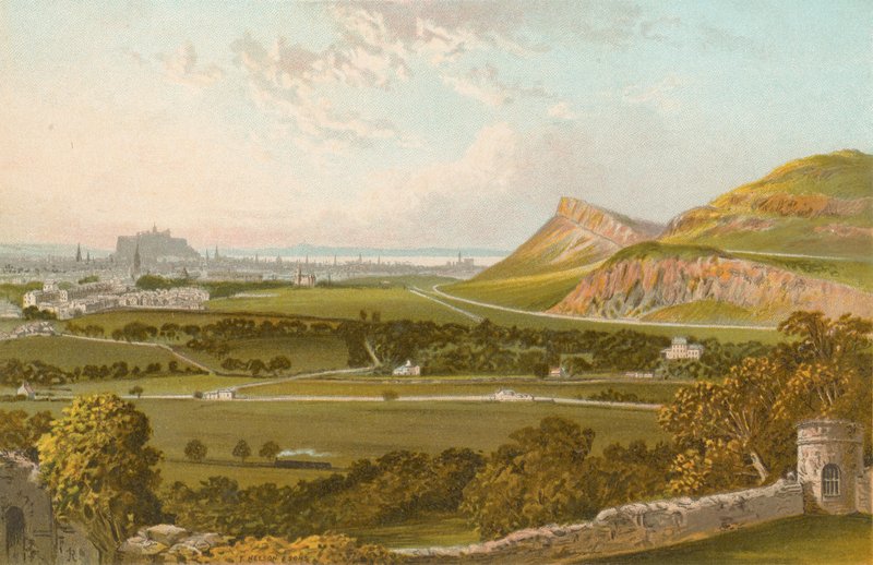 Edinburgh from Craigmillar Castle by English School