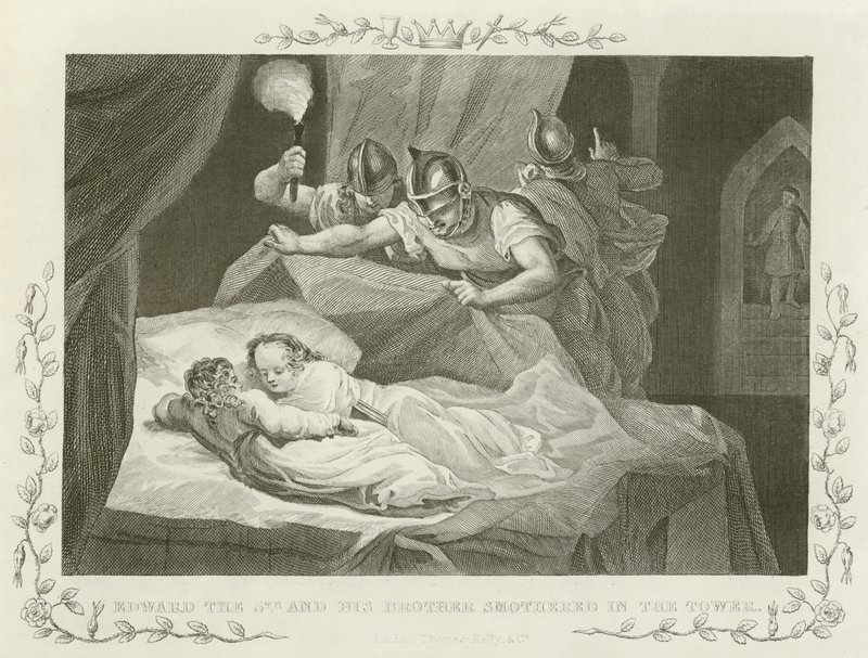 Edward the 5th and His Brother Smothered in the Tower by English School