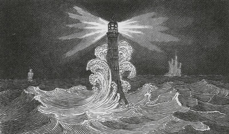 Edystone Lighthouse by English School
