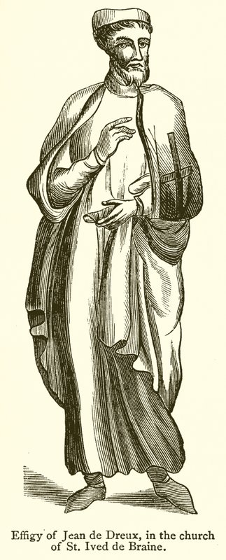 Effigy of Jean de Dreux, in the Church of St. Ived de Braine by English School