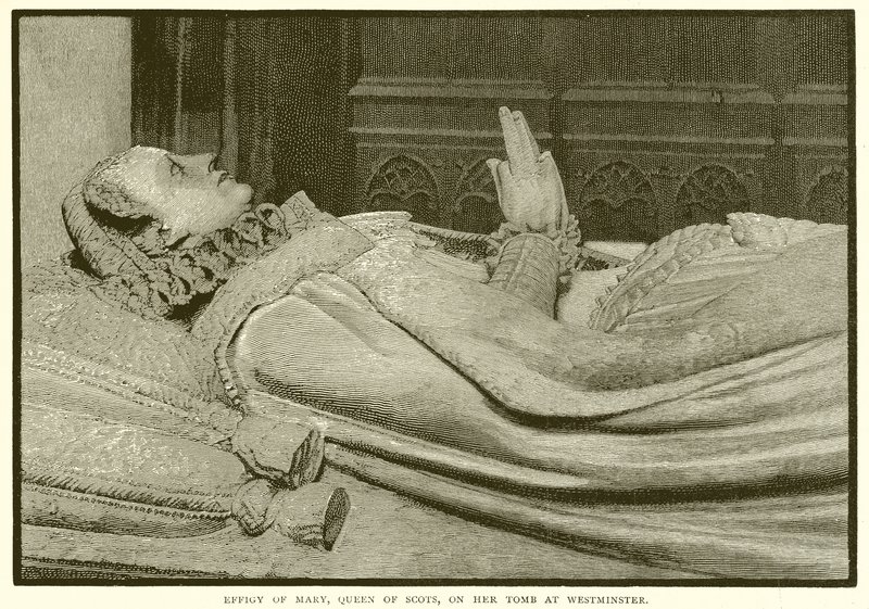 Effigy of Mary, Queen of Scots, on her Tomb at Westminster by English School