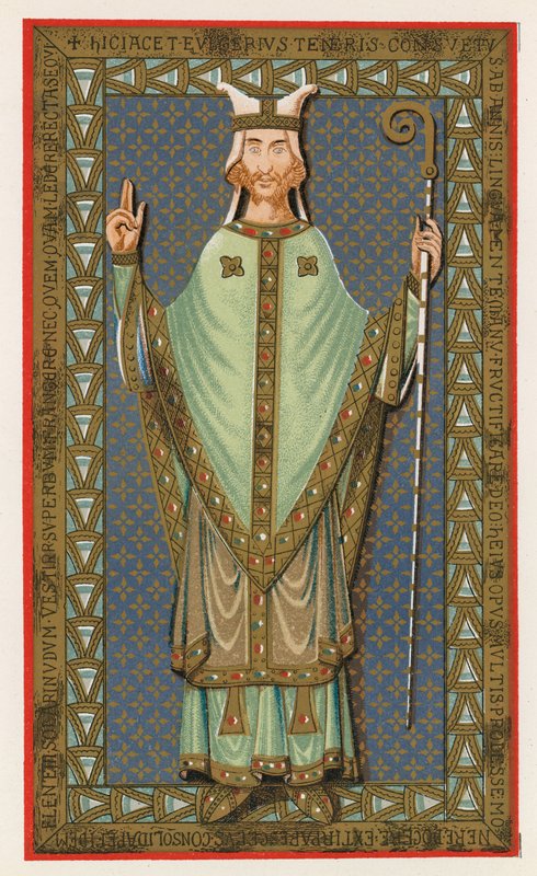 Effigy of Ulger, Bishop of Angers, 1149 by English School