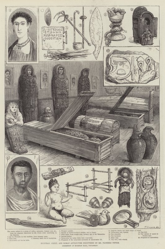 Egyptian, Greek, and Roman Antiquities Discovered by Mr. Flinders Petrie by English School