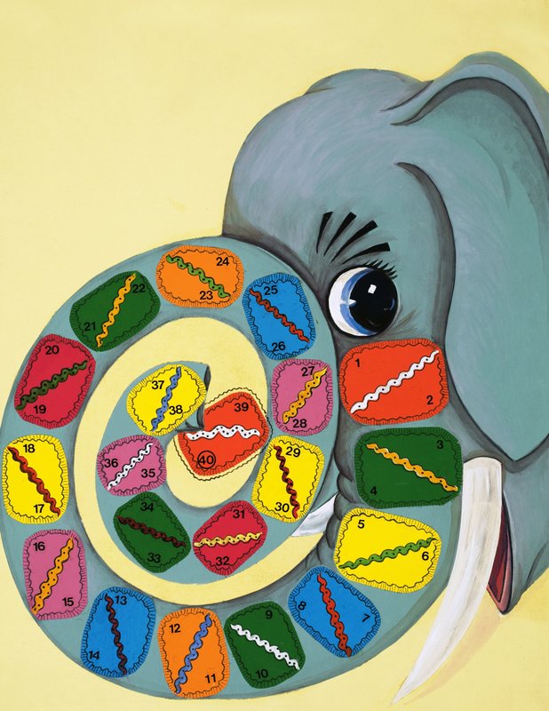 Elephant Trunk with Numbers by English School