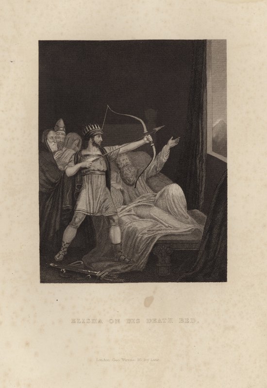 Elisha on His Death Bed by English School