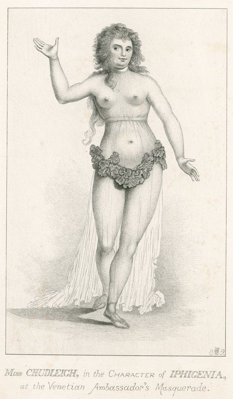 Elizabeth Chudleigh, in the character of Iphigenia at the Venetian Ambassadors Masquerade, Ranelagh, London by English School