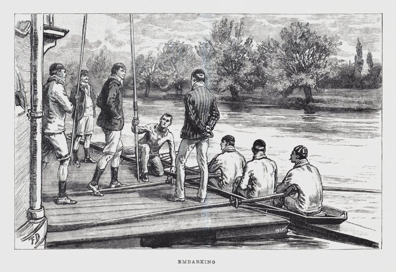 Embarking (engraving) by English School
