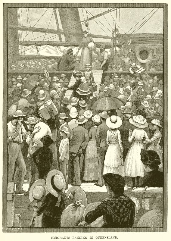 Emigrants Landing in Queensland by English School