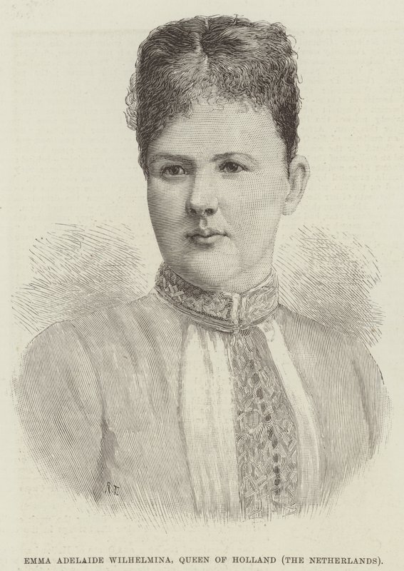 Emma Adelaide Wilhelmina, Queen of Holland, the Netherlands by English School