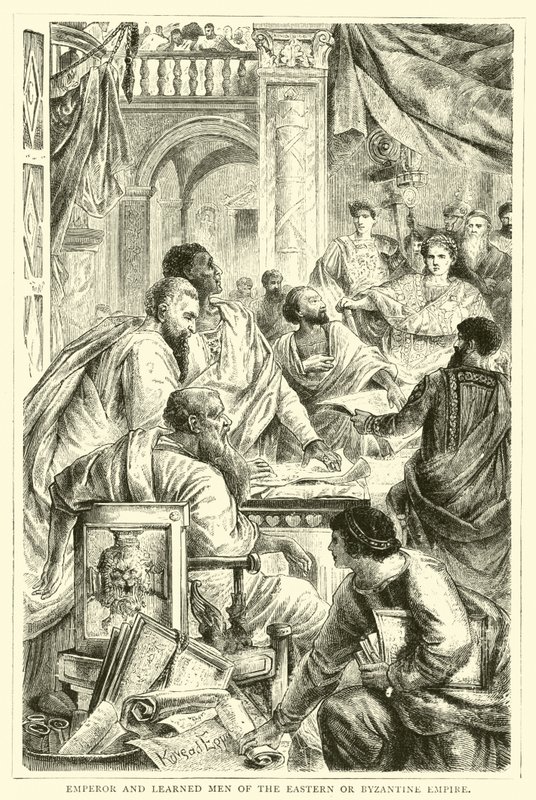 Emperor and learned men of the Eastern or Byzantine Empire by English School