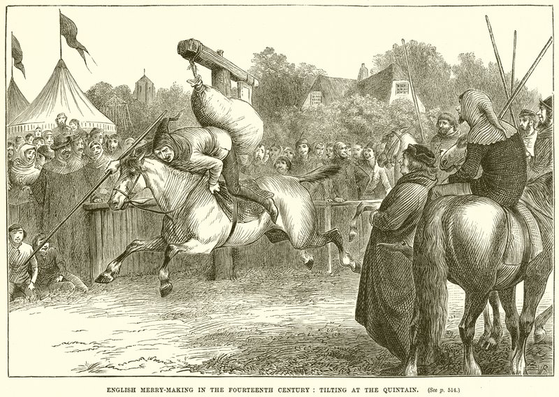English Merry-Making in the Fourteenth Century: Tilting at the Quintain by English School