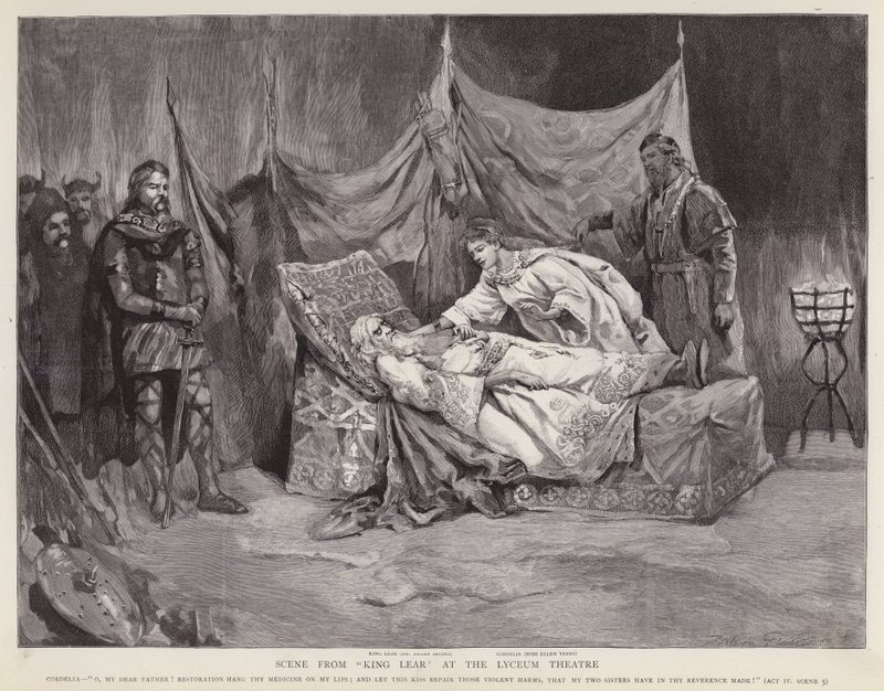 English actors Henry Irving and Ellen Terry in a production of Shakespeare