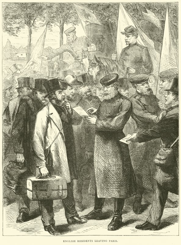 English Residents Leaving Paris, October 1870 by English School