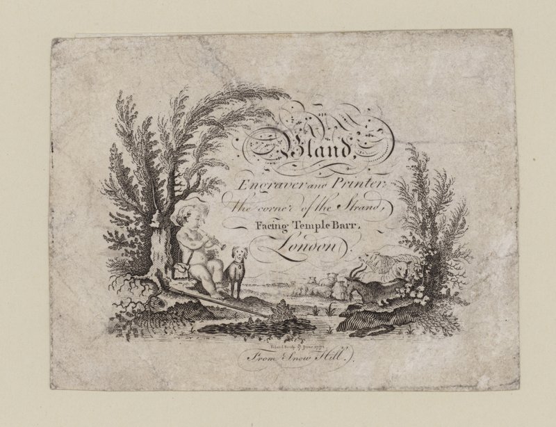 Engraver and Printer, Bland by English School