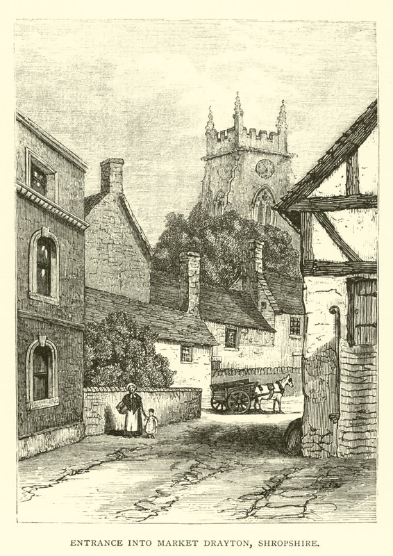 Entrance into Market Drayton, Shropshire by English School