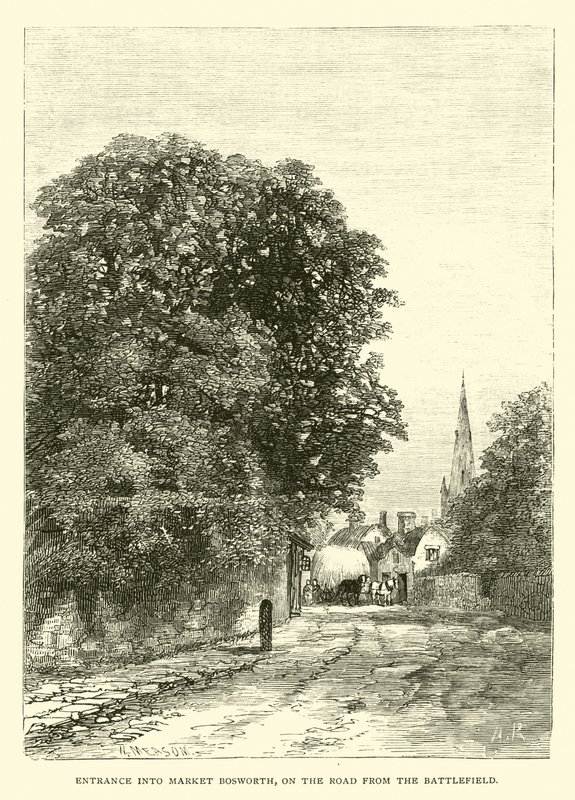 Entrance into Market Bosworth, on the road from the Battlefield by English School