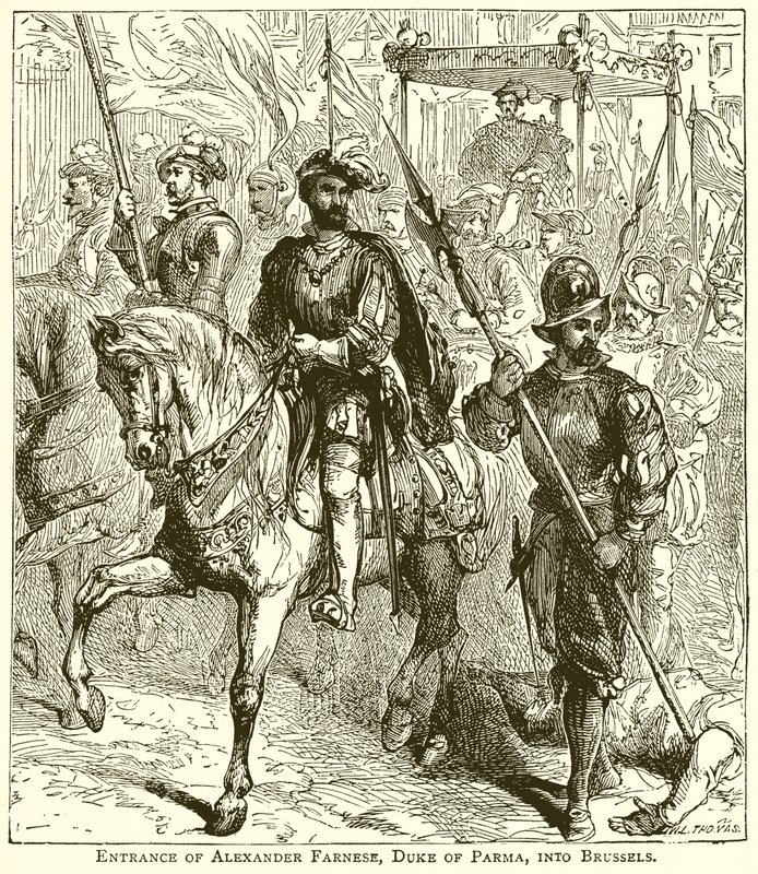 Entrance of Alexander Farnese, Duke of Parma, into Brussels by English School
