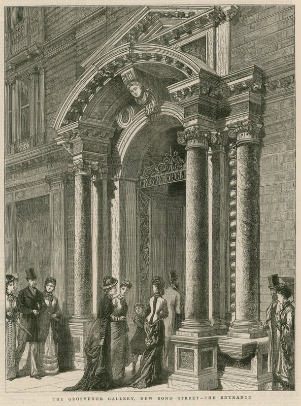 Entrance of The Grosvenor Gallery, New Bond Street, London by English School