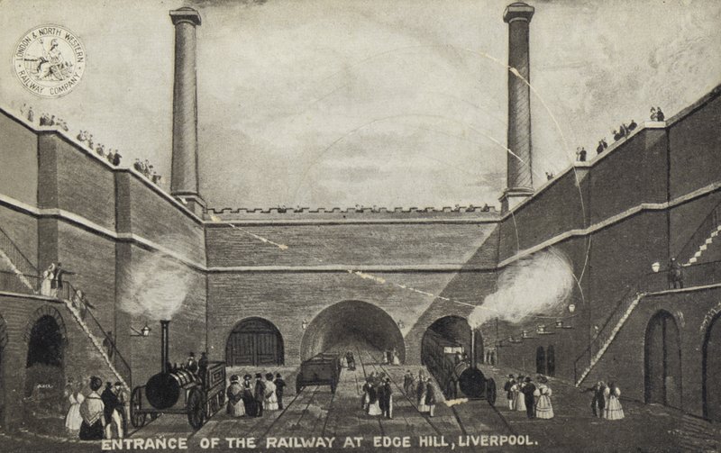 Entrance of the Railway at Edge Hill, Liverpool by English School