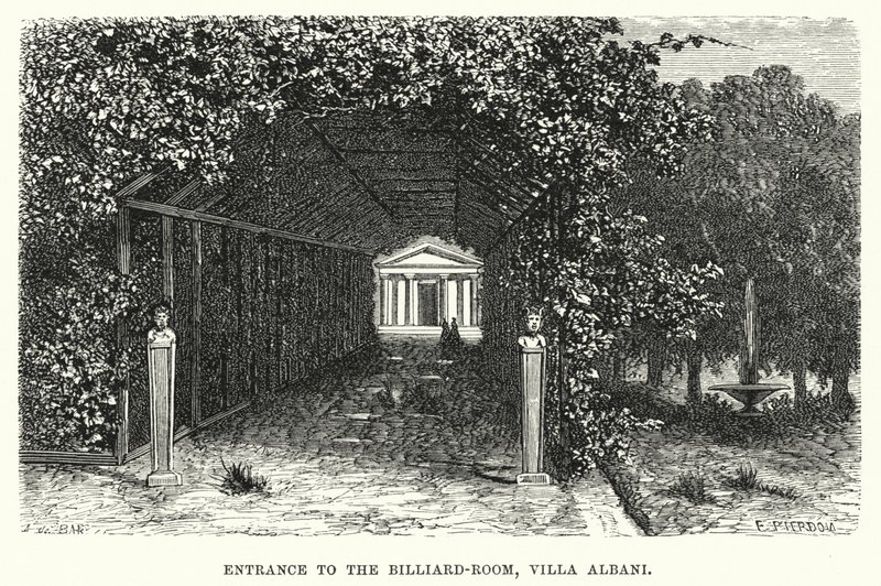 Entrance to the Billiard-Room, Villa Albani by English School