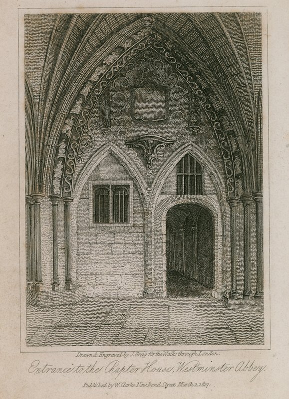 Entrance to the Chapter House, Westminster Abbey, London by English School