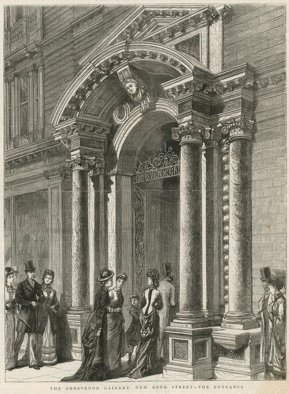 Entrance to the Grosvenor Gallery by English School