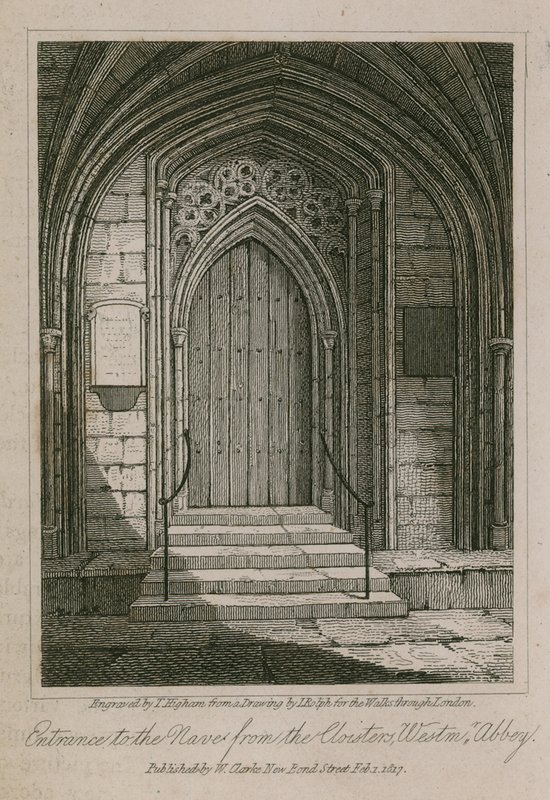 Entrance to the Nave from the Cloisters, Westminster Abbey, London by English School