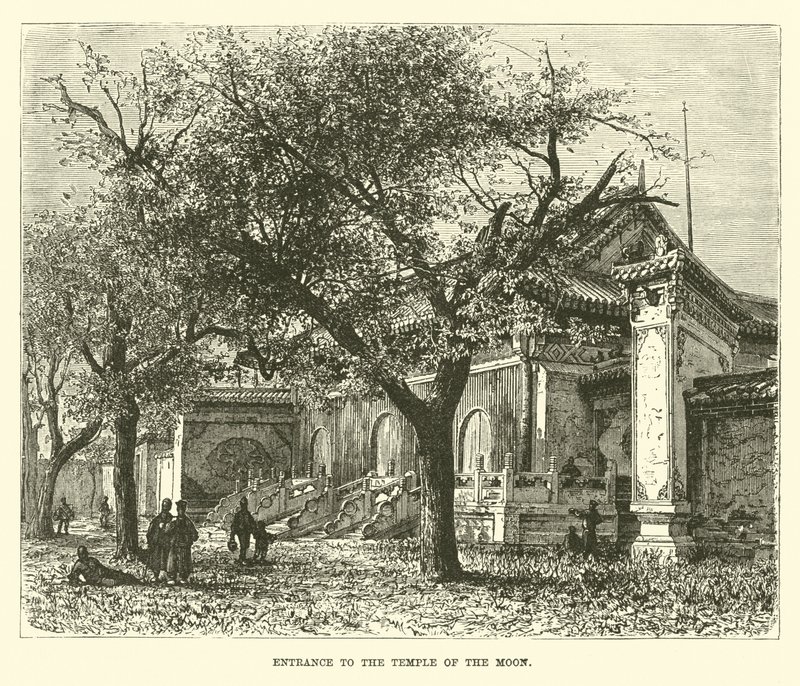 Entrance to the Temple of the Moon by English School