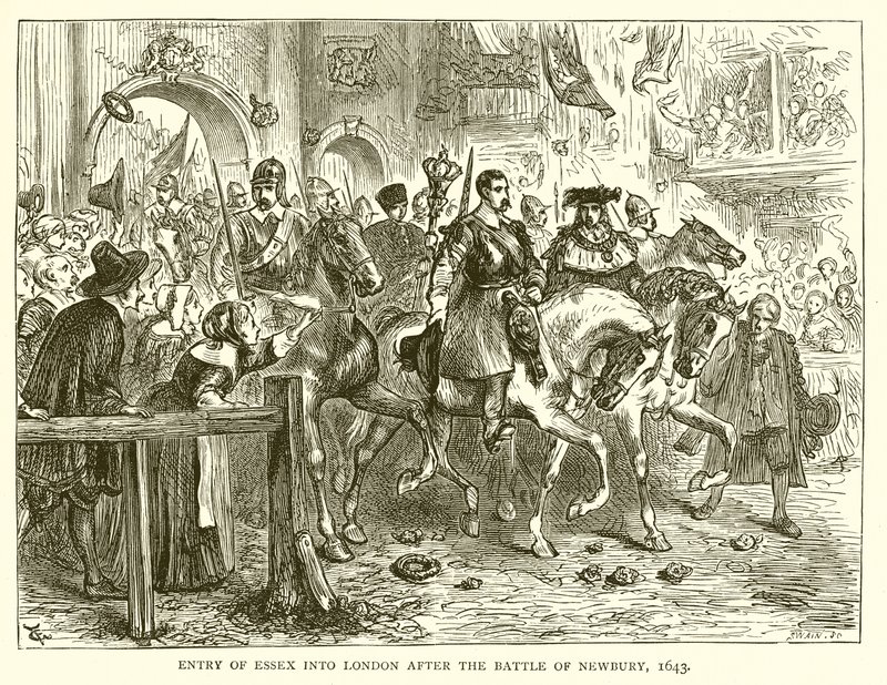 Entry of Essex into London after the Battle of Newbury, 1643 by English School