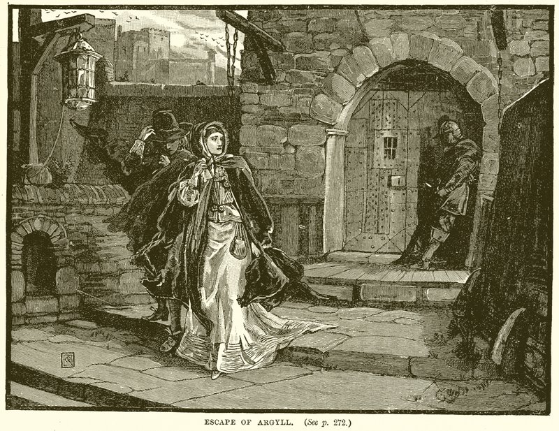 Escape of Argyll by English School