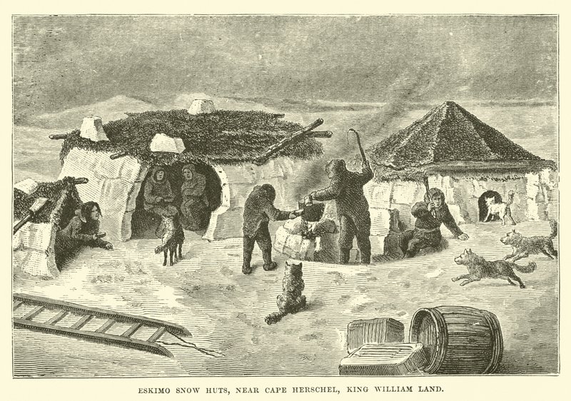 Eskimo snow huts, near Cape Herschel, King William Land by English School
