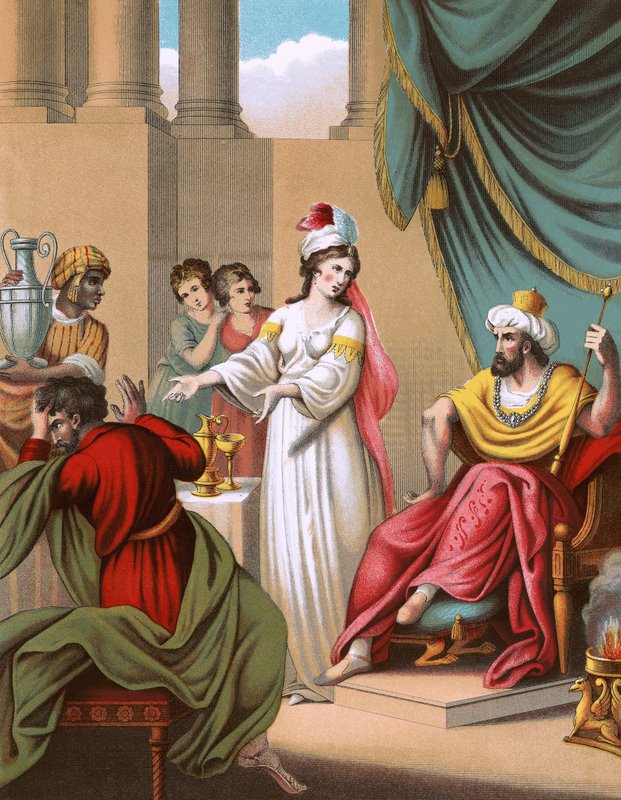 Esther Accusing Haman by English School