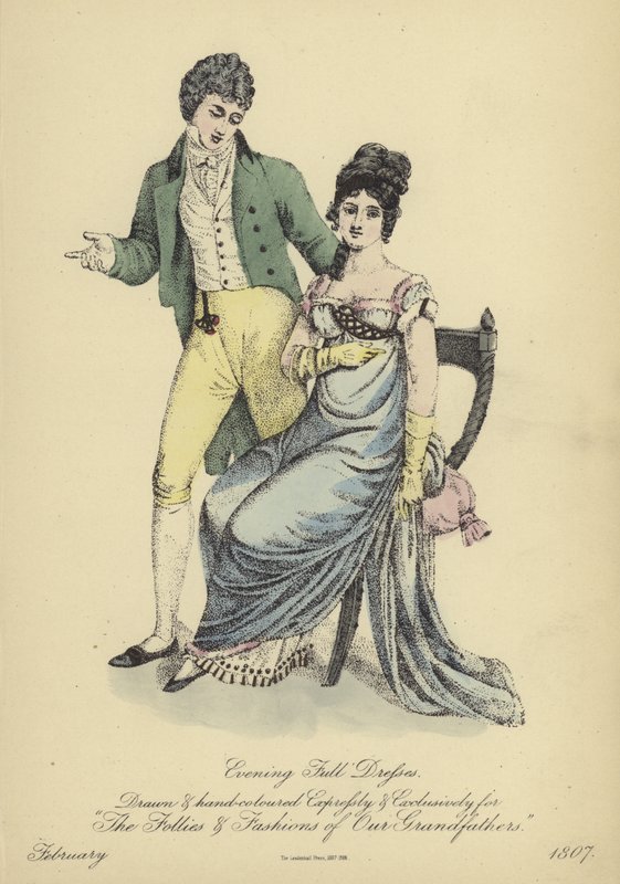 Evening Full Dress for Ladies and Gentlemen by English School