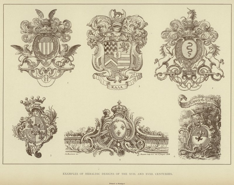 Examples of Heraldic Designs of the XVII and XVIII Centuries by English School