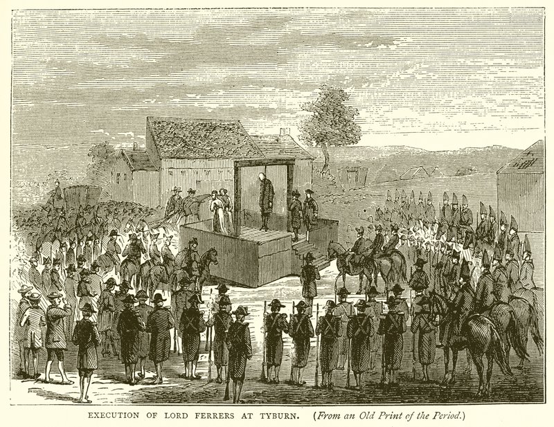 Execution of Lord Ferrers at Tyburn by English School