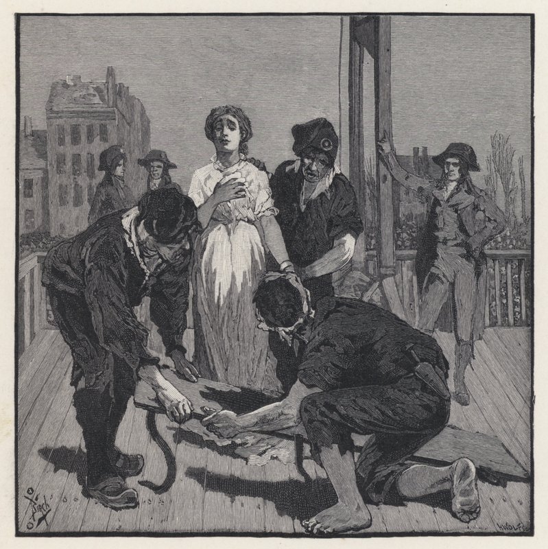 Execution of Marie Antoinette by English School