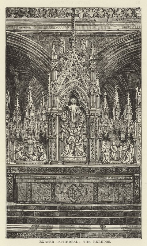 Exeter Cathedral, the reredos by English School