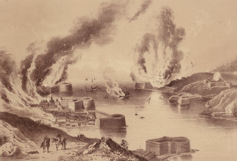 Fall of Sevastopol, Crimean War by English School