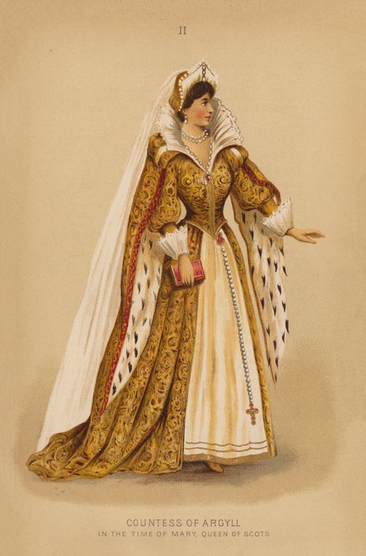 Fancy dress outfits: Countess of Argyll, in the Time of Mary, Queen of Scots by English School