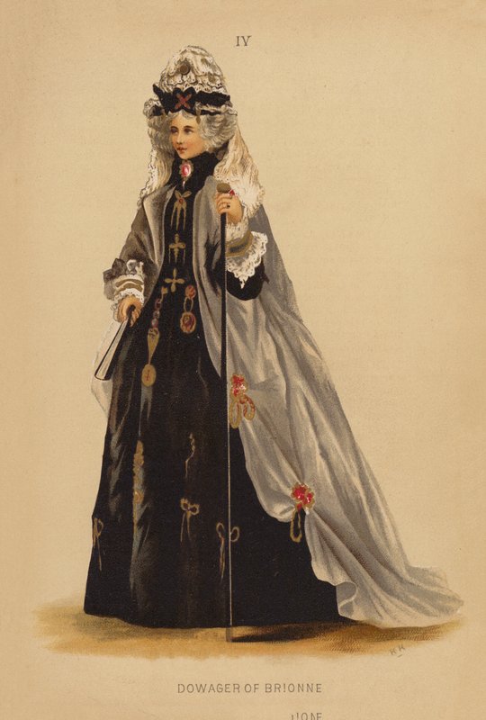 Fancy dress outfits: Dowager of Brionne by English School