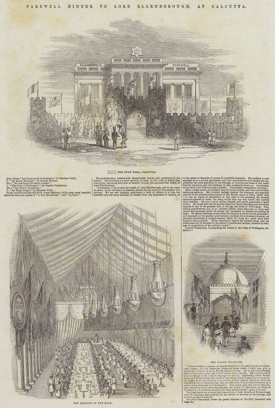 Farewell Dinner to Lord Ellenborough, at Calcutta by English School