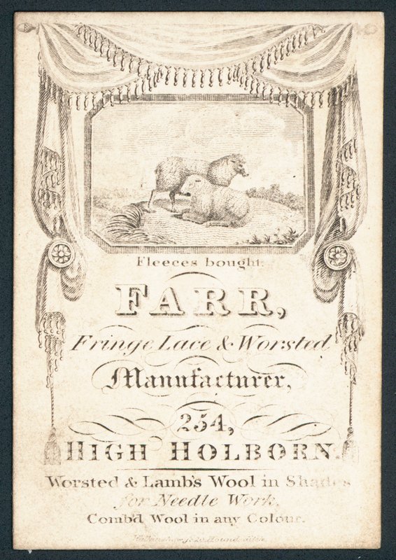 Farr, fringe lace and worsted manufacturer by English School