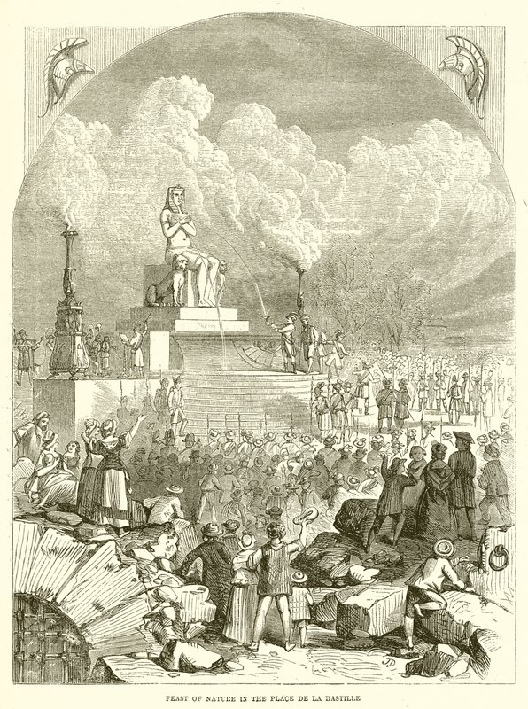 Feast of Nature in the Place De la Bastille by English School