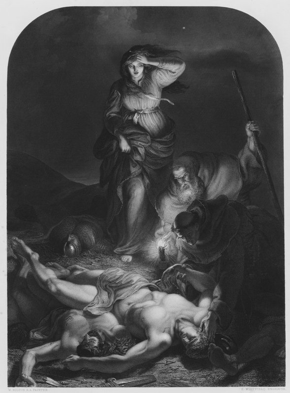 Finding the Body of Harold (detail) by English School