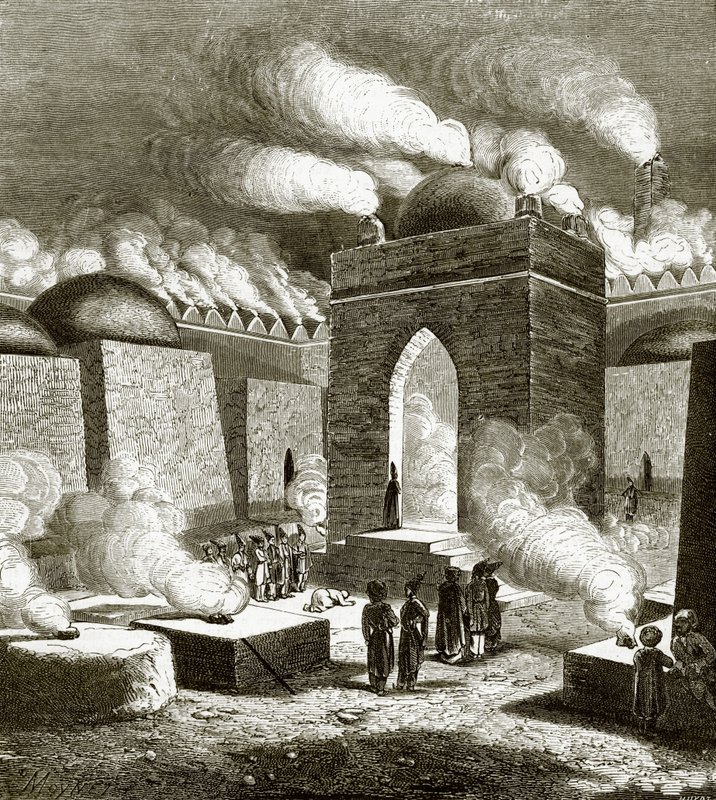 Fire temple near Baku by English School