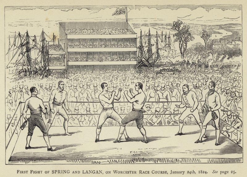 First Fight of Spring and Langan, on Worcester Race Course, 24 January 1824 by English School